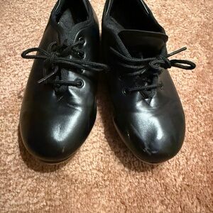 Black Kids Lace Up Tap Shoes